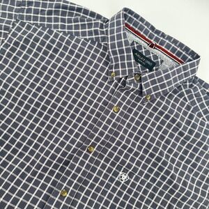 Ariat Pro Series‎ XL Tall Plaid Short Sleeve Button Up Shirt Menswear